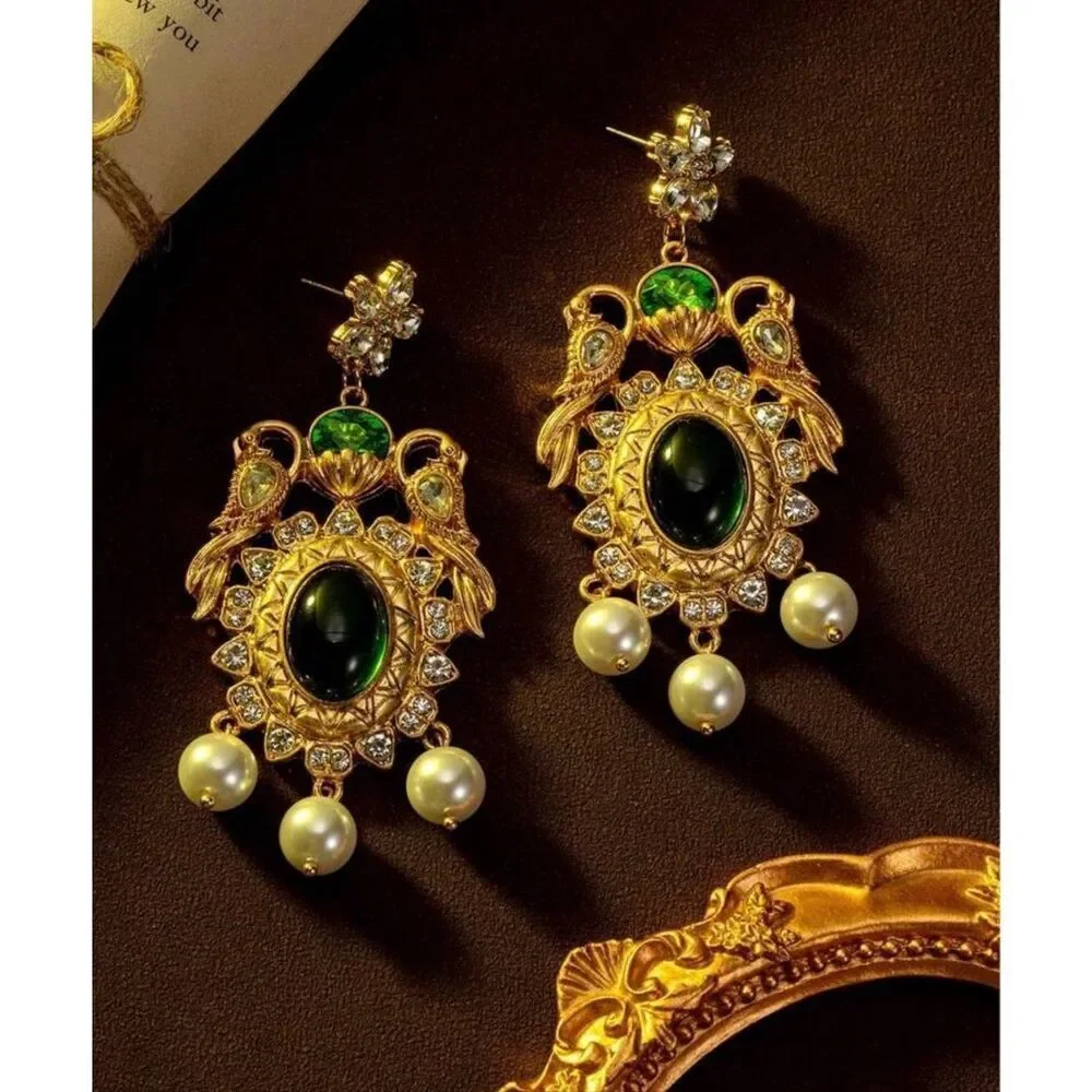 Vintage Victorian Style Pearl Earrings